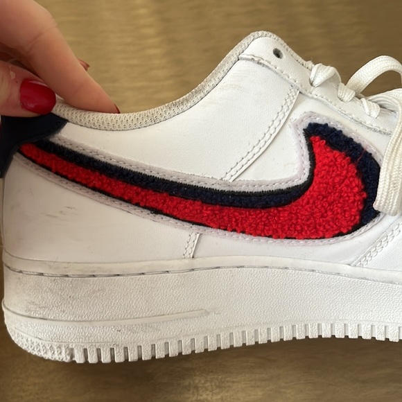 Nike Red & White Air forces - Picture 3 of 6